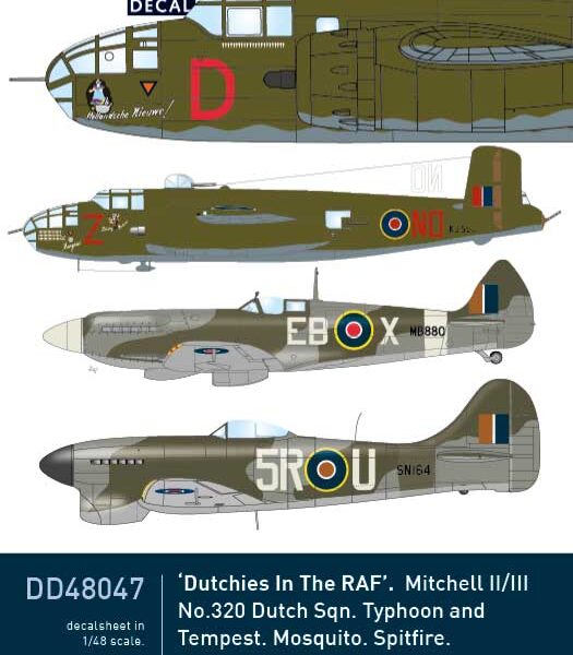Naval Models Dutch Decal 48047 Dutchies in the RAF