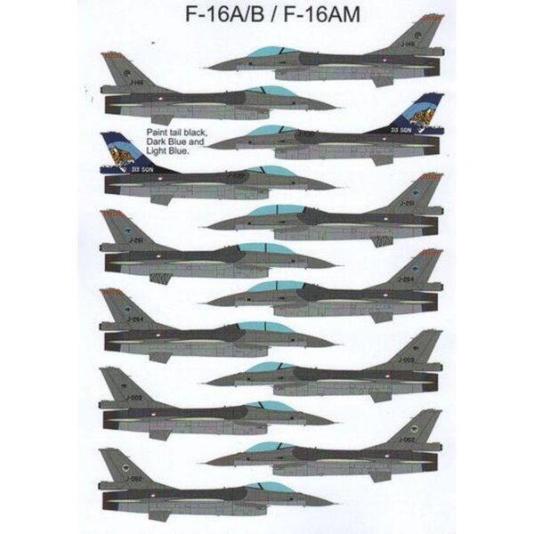 Naval Models - Dutch Decal DD32-012 313 Squadron F-16A B - F-16AM=BM Part I
