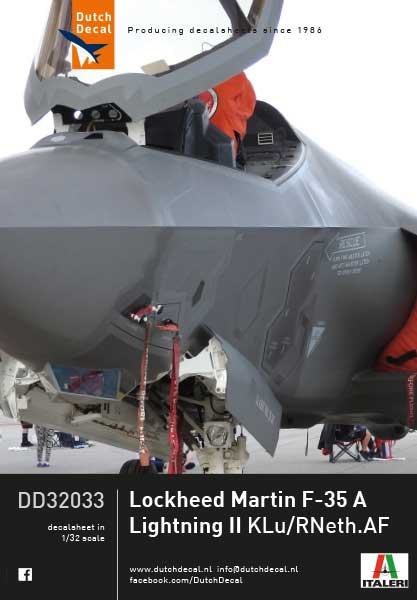 Naval Models - Dutch Decal DD32033 Lockheed MArtin F-35A LightningII Klu RNeth.AF