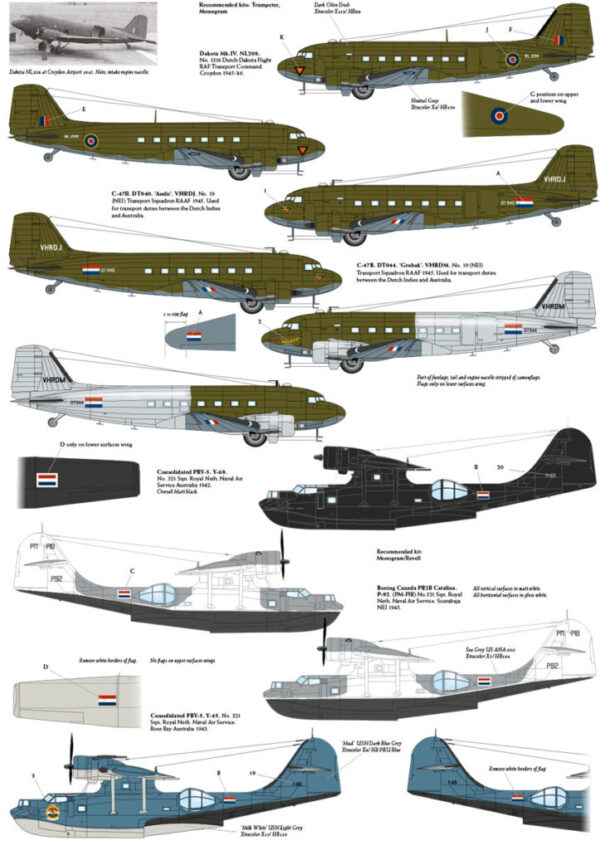 Naval Models decals - DD48050 C-47, PBY-5, Spitfire, Staggerwing