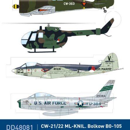 DD48081 CW-21B, CW-22, Beech Navigator, Bolkow, SeaHawk, F-86F
