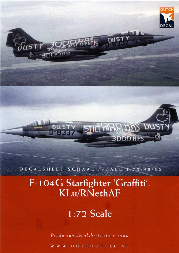 Naval Models - decals - Dutch Decal - DD72073 F-104G Starfighter Graffiti Klu-RNethAF