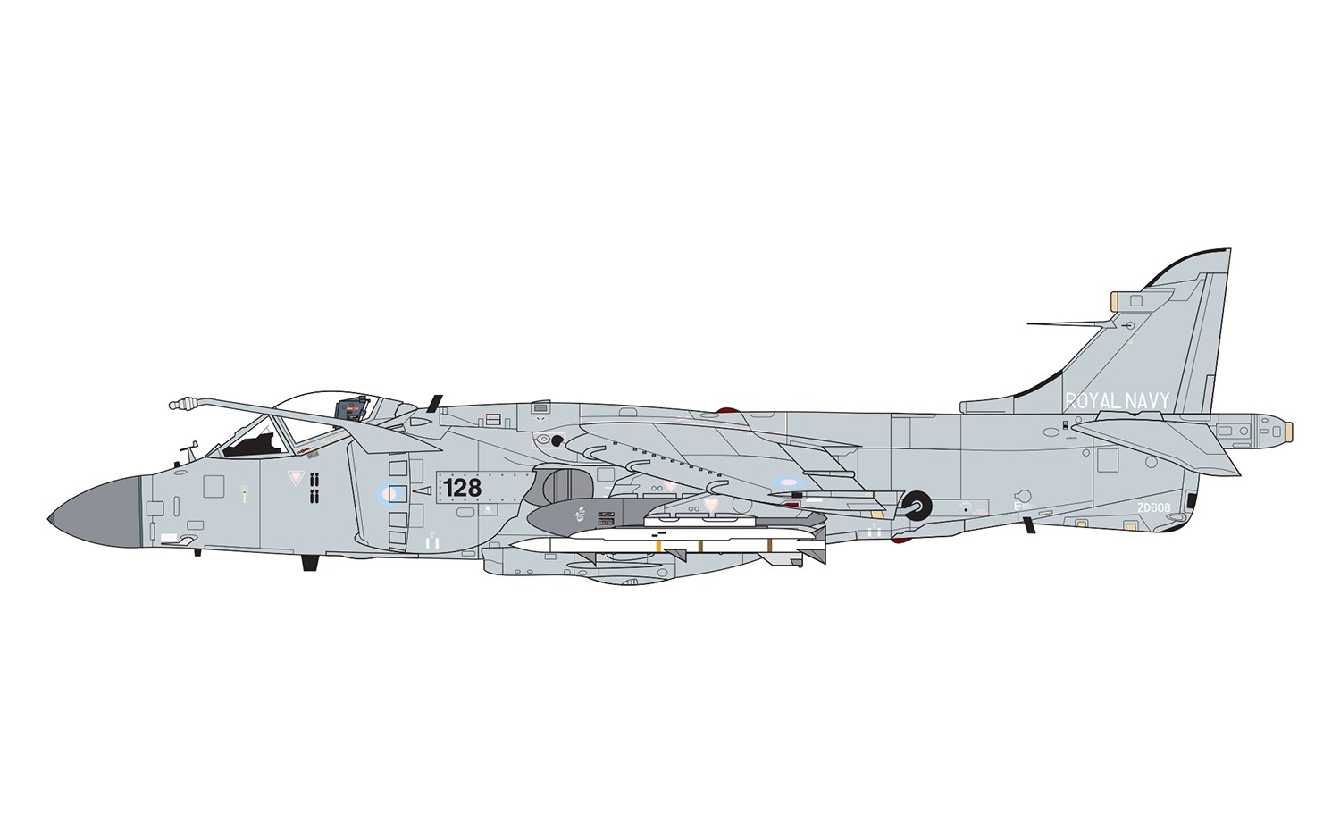 Naval Models - plastic modelbouw vliegtuigen - Airfix - A04052A Bae Sea Harrier FA2